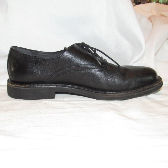 Mephisto Black Marlon Derbys Size 11 Goodyear Welt Air-Relax Pebbled Leather - Picture 8 of 13